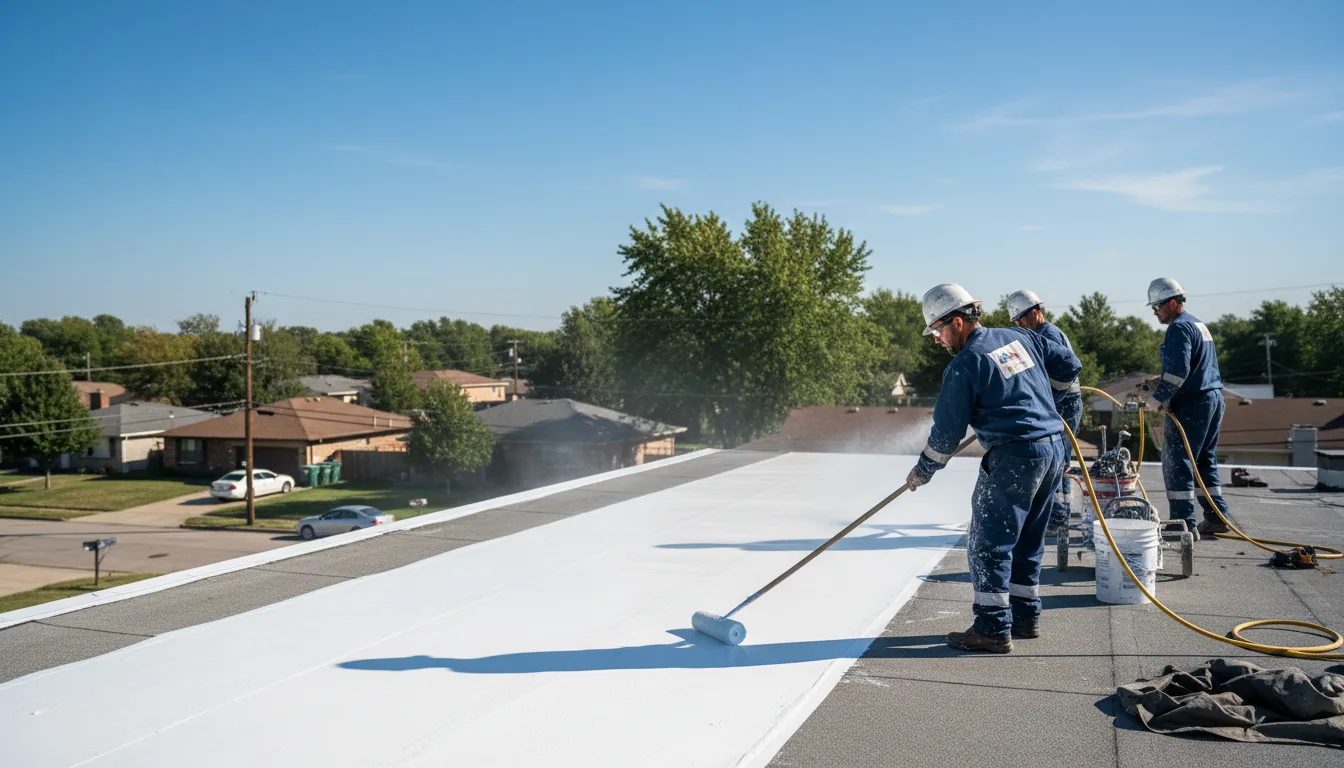 Commercial roof coating in Rio, IL near me